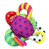 gangnumsky baby hand ring dot ball toy teethers rattles colorful ball ring baby educational toys enj