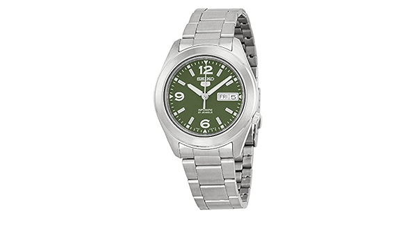 Amazon Co Jp Seiko Seiko 5 Snkm75 Men S Stainless Steel Green Dial Self Winding Automatic Mechanical Automatic Watch For Men Men S Watch Parallel Import Goods Wrist Watches