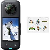 Insta360 X3 公式ステッカー集付き 360度カメラ アクションカメラ 新型1/2インチ48MPセンサー IPX8防水 5.7K360度動画 72MP360度写真 手ブレ補正 アクティブHDR 4K一人称視点 60fps自撮り 360度水平維