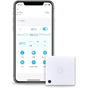 LiveSmart(リブスマート) LS Mini Next スマートリモコン 赤外線・スマート家電をスマホや音声で操作 温度・照度センサー内蔵