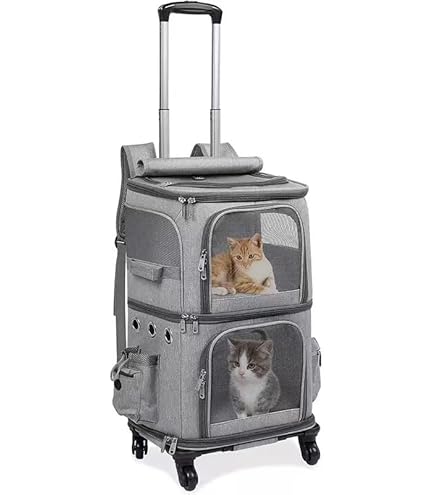 Amazon.co.jp: HOVONO 猫 2 匹 キャリー リュック キャスター付き 小型