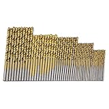 MIRACLE 50PCS 高速鋼ドリルビット チタン 高速度鋼工具 1/1.5/2/2.5/3ミリメートル MC-KHDB50