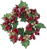 asca 造花 ミニベリーリース 直径12cm AX68631-000