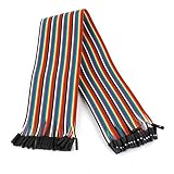 40センチメートル2.54ミリメートルF / F 40のピン圧着カラーブレッドボードジャンパ線