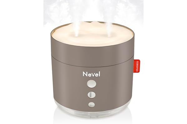 【Amazon.co.jp限定】 Nevel 加湿器 小型 12h連続運転 卓上 寝室用 大容量800ml 静音 アロマ 10畳まで対応 卓上加湿器 超音波式 おしゃれ ベージュ