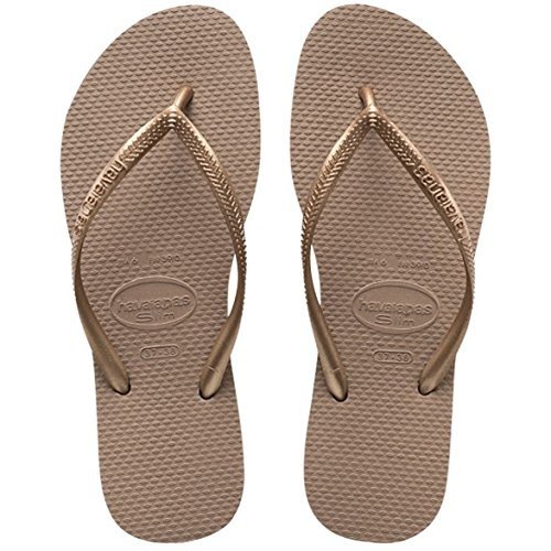 (ハワイアナス ) havaianas スリム SLIM ビーチサンダル レディース(35-36/23-23.5cm, 2：ローズゴールド-3581* [並行輸入品]