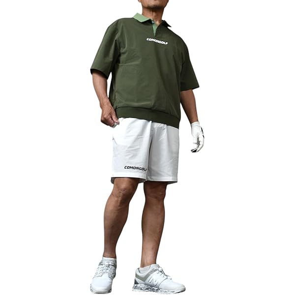 Amazon.co.jp: COMON GOLF ゴルフウェア メンズ セットアップ 半袖