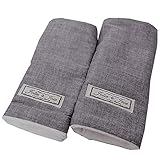 Jolie・Joie よだれカバー よだれパッド 【日本製】 ふんわり優しいタオル生地 (デニム風シャンブレー灰色)