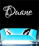 Duane女の子名前またはBoy名前部屋名前壁引用アートビニールデカールステッカー