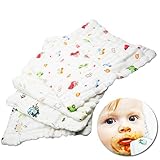 LUCINA ベビーハンカチ オーガニックコットン100％ 4枚セット 赤ちゃんにとってうれしい要素いっぱい！ (男の子バージョン)