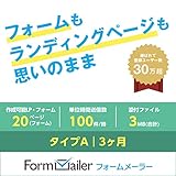 フォームメーラー Business タイプA【LP (フォーム)作成数:20ページ (個)/月】3ヶ月|オンラインコード版