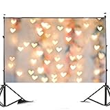 7x5ft warm heart love heart light photographic vinyl background