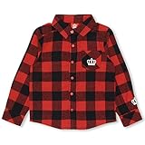 ベビードール チェック長袖シャツ 子供服 110cm レッド
