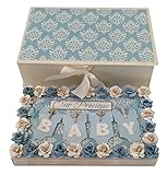 Crack of Dawn Crafts Babyフォトアルバム赤ちゃんメッセージBookブルー
