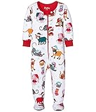 [ハットレイ] Hatley Kids ガールズ Holiday Cats Footed Coverall (Infant) ワンピース White 3-6 Months [並行輸入品]