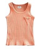 Plus Nao(プラスナオ) タンクトップ ノースリーブ トップス 子供服 ワンポイント 男の子 女の子 キッズ カジュアル 100 110 120 130 140 110 オレンジ