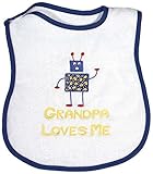 Raindrops Grandpa Loves Me Embroidered Bib, Royal Blue by Raindrops [並行輸入品]
