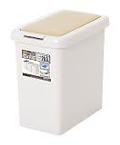 サンコープラスチック 日本製 ゴミ箱 スリムプッシュ 20L ライトベージュ