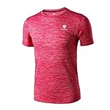 ieasonメンズワークアウトレギンスフィットネススポーツジムランニングヨガアスレチックシャツトップブラウス S ブラック