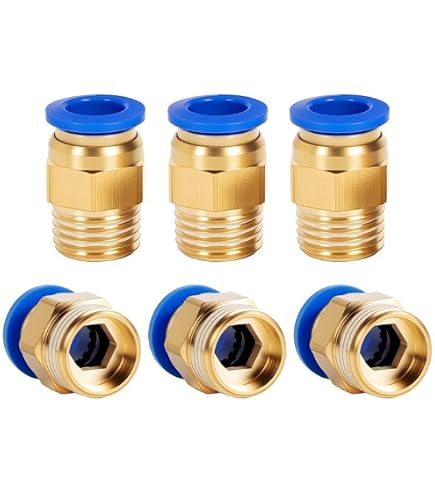 Moissanite Ring HARFINGTON Push To Connect Fittings 1/4" OD X 1/8" NPT | Quick Connect Pneumatic Air Line Fittings 1/4 OD 1/8 NPT Fittings