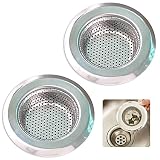 FireBee Kitchen Sink StrainerステンレススチールDrainカバーPerfect Fit forホーム洗面台、2パック 4.5 inch C67