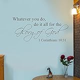 MairGwall Inspirational Quote-Do For The Glory Of God- Inspirational Quote Bible Wall Quote Religiou