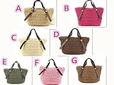 カゴバック レディース バッグ 2017夏　カジュアル　ショルダーバック　可愛いカゴバック　 籠バッグ カバン　　bag　女手提げ バッグB026 (C)