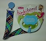 Binkiband　(ビンキーバンド) おしゃぶりバンド　Navy Plaid(ネイビープラッド柄） アメリカで大人気　セレブ御用達