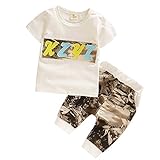 【SEBLES】ベビー 赤ちゃん 男の子 女の子 ユニセックス 半袖 ラウンドネック 無地 プリント Tシャツ ズボン ボトムス パンツ シンプル セット ツーピース クール カッコいい コットン レ