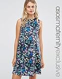 ASOS (エイソス) マタニティ フローラルプリント スケーターワンピ マルチ UK 10 (L) [並行輸入品]