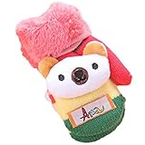 Tonsee 子供用 指なし 手袋 可愛い カートゥーン グローブ 暖かい 手袋 (ピンク)