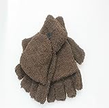 Excellent.advanced? 素敵な汎用性の高い綿フランネル グローブ半分指反転暖かい手袋