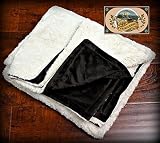 Fur Accents Minky Reversible Throw Blanket Plush Cuddle Fur Lining 3'x5' by Fur Accents