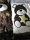 Little MiraclesパッチワークPalリバーシブルアップリケBlanket and Plush – Bear
