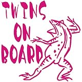 TREZ TWINS ON BOARD 鳥獣戯画 カエル かえる 蛙 ステッカー 鳥獣人物戯画 ステッカー ツインズ 双子 【BABY IN CAR】 (ピンク)