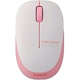 エレコム マウス ワイヤレス (レシーバー付属) Sサイズ 小型 3ボタン BlueLED ふわっと軽い 小型軽量 50g ピンク M-BL20DBPN