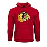 NHL Chicago BlackhawksスエードCrest Eliユースプルオーバーパーカー、YL、フレームレッド