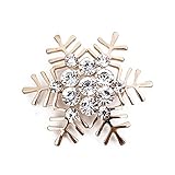 OBEST 雪の結晶 ブローチ クリスマス限定 クリスタル 合金 クリア ゴールドトーン (ゴールド)