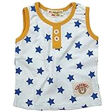 【初夏盛夏対応】 NON SECTION(ノンセクション) 天竺KUMANOMORI星総柄タンクトップ 80cm/アイボリー NO.BF-83112