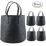 Firlar 不織布鉢 家庭菜園 植え袋 園芸用 不織布 プランター 庭/ベランダ 自分で植えればもっと安全　5枚入 (5ガロン)