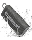 Bluetooth スピーカー Tronsmart ブルートゥース接続 USB-C充電 15時間連続再生 ポータブル IPX7防水 耐衝撃 完全ワイヤレスステレオ対応 マイク内蔵 お風呂 キッチン アウトドア (黒い)