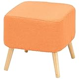 不二貿易 ファブリックスツール スクエア オレンジ 11007