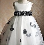 M.Z.L子供ドレス ベビードレス ベビー ドレス フォーマルドレス フォーマル ドレス キッズ ドレス　結婚式 演奏会 誕生パーティ プレゼントディープブラック (145cm)