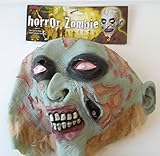 Fun Worldラテックスホラーゾンビマスクブラウンブルーwith Chinヘア大人用コスチュームアクセサリー One Size ACC-HORRORZOMBIE5316