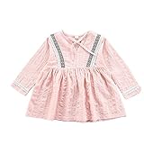 Pojour 春 0-7歳キッズスカート 女の子ドレス 通気 綿 可愛いワンピース ピンク(80cm)