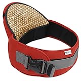 Zicac　ヒップシート　取り外し可能竹マット付き　ベビー　新生児4ヶ月から24ヶ月まで使える　ウェストベルト　3色 (レッド)