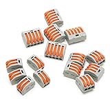 200PCS Suyepレバーナットアソートパックコンダクタコンプレッションスプライスワイヤコネクタ400 V 28-12 AWG PCT-21X / 222-41X