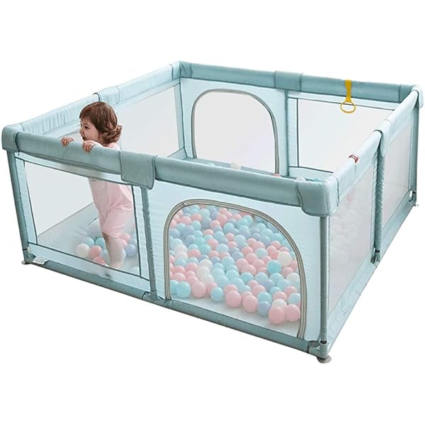 yobest baby playpen playpens for babies extra large infant playard with gates portable babys fence indoor outdoor toddler play pen activity center sturdy safety baby play yard amazon sg baby products