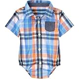 ジンボリー GYMBOREE/ プラッド ボディスーツ ロンパース半袖 3～6ヶ月【並行輸入】