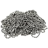 [ZERONOWA] ボールチェーン コネクター付き ハンドメイド アクセサリーパーツ 100個セット (シルバー15㎝)